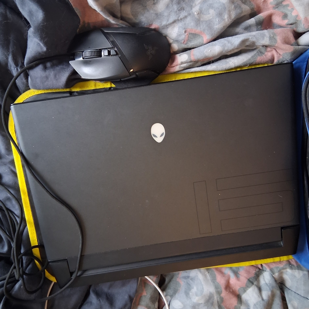 Alienware Matte Black Laptop with Alien Logo